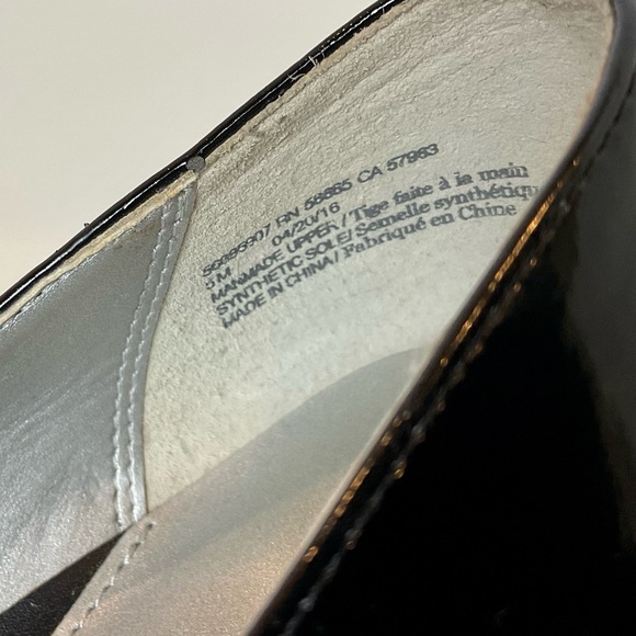 Nordstrom Patent Peep Toe Bow Wedges Heels - Picture 10 of 13